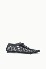 KIT LACE UP FLAT | BLACK