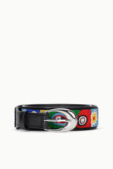 MOON BUCKLE BELT | BEADED MILLEFIORE