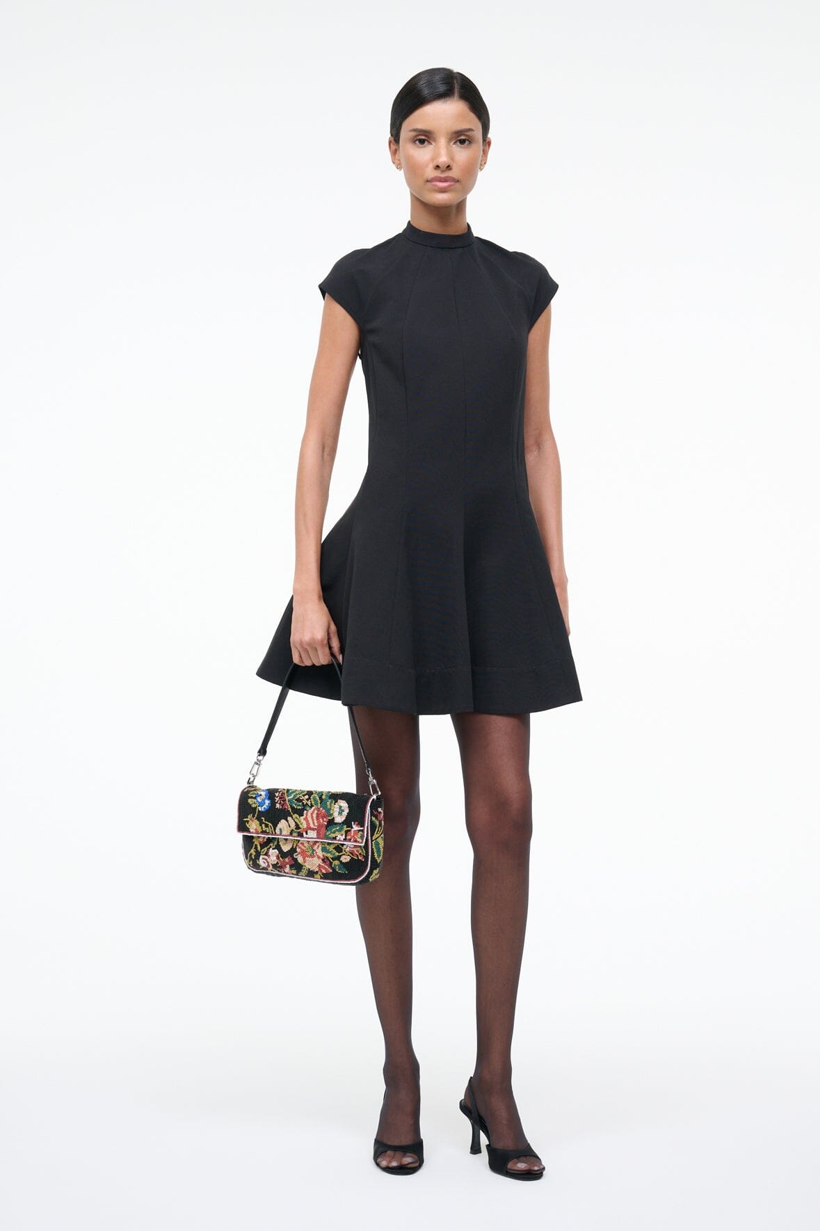 TIMMY SHOULDER BAG | BLACK FLORAL