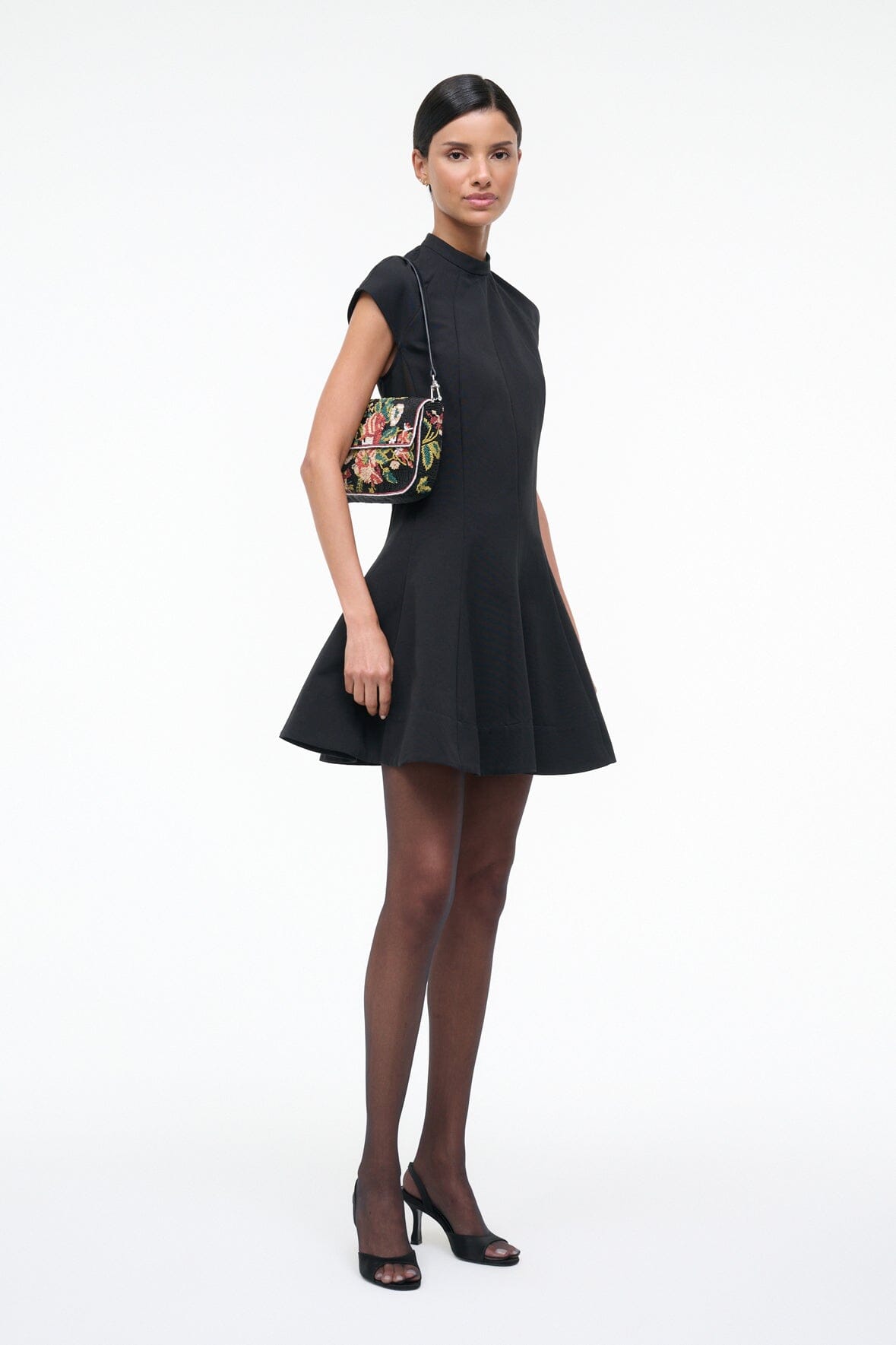 TIMMY SHOULDER BAG | BLACK FLORAL