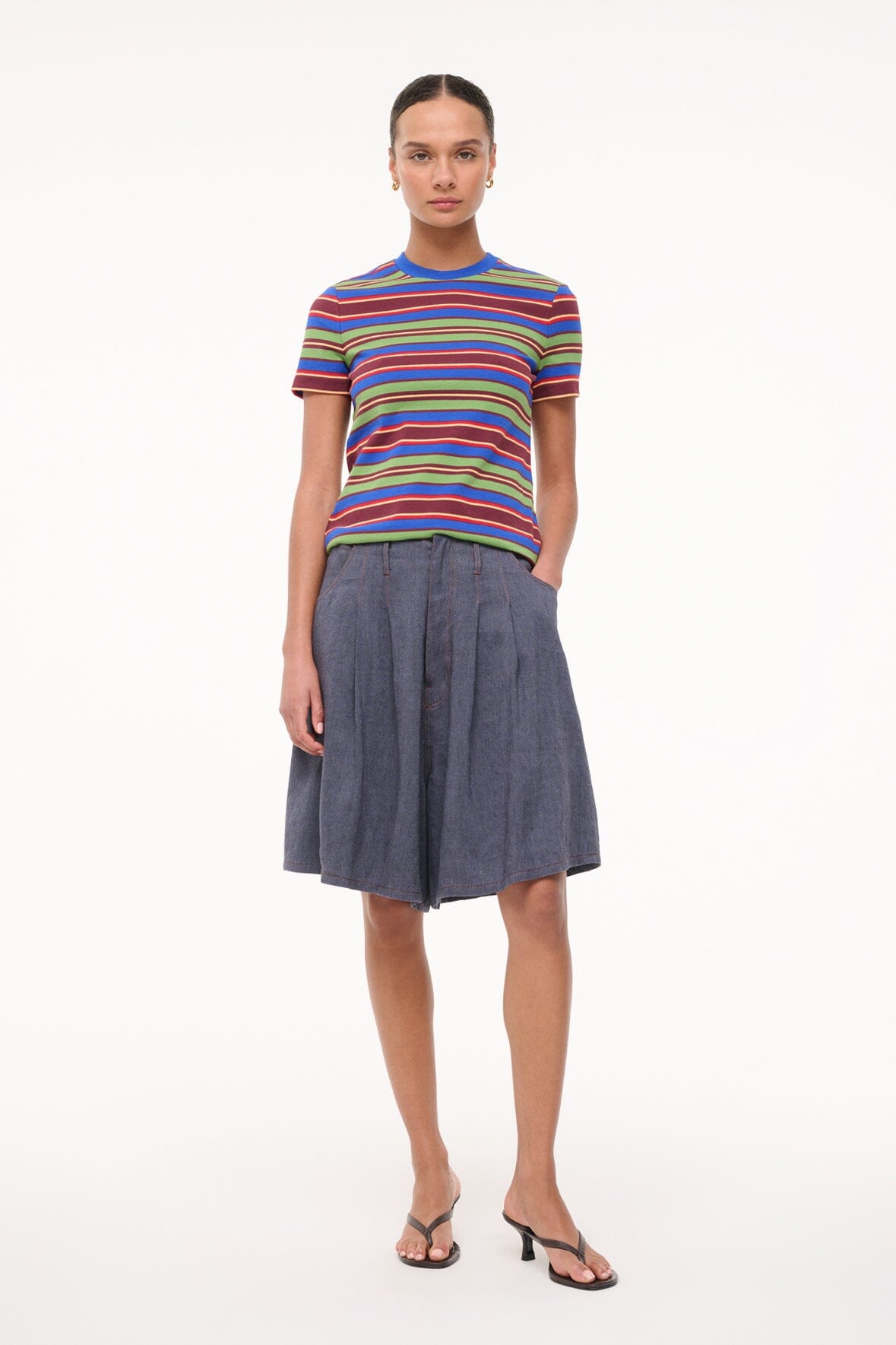WEEKEND CREW TEE | SPECTRUM STRIPE