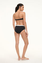 DEVON HIGH RISE BIKINI BOTTOM | BLACK WHITE