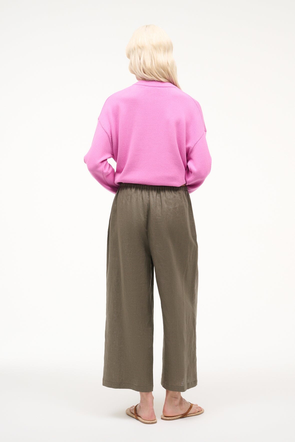 MATEO CROPPED LINEN PANT | THYME